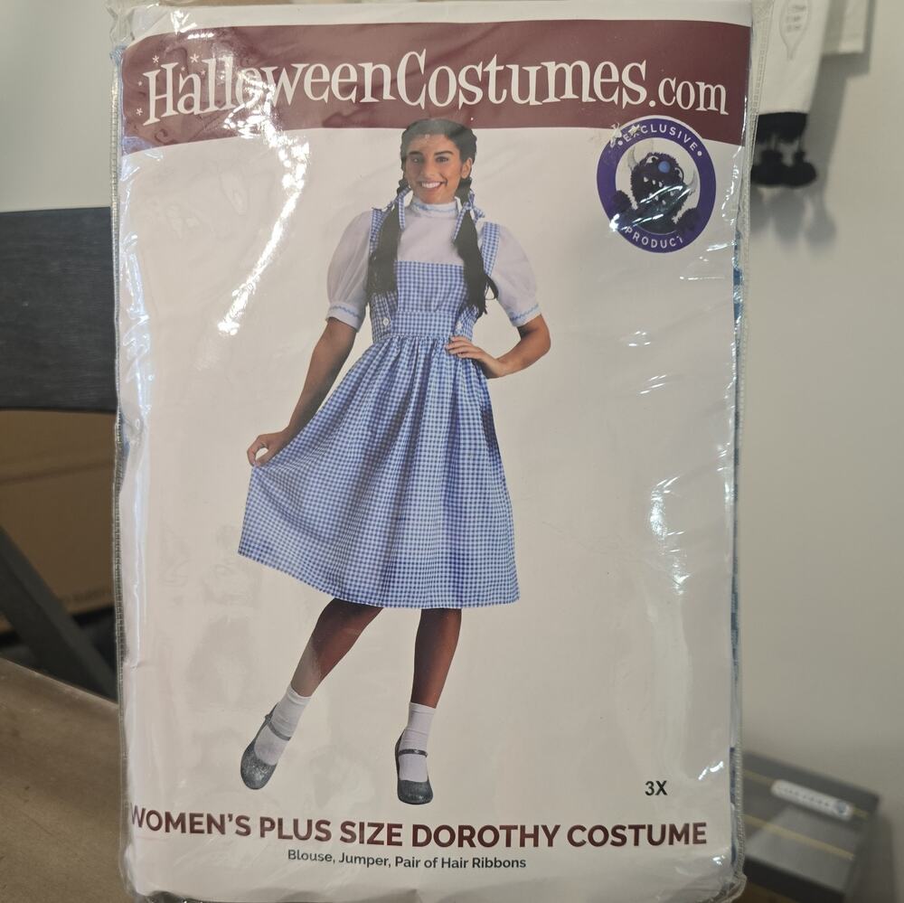 New Wizard The Oz Inspired Dorothy Costume Plus Size 3X Halloween